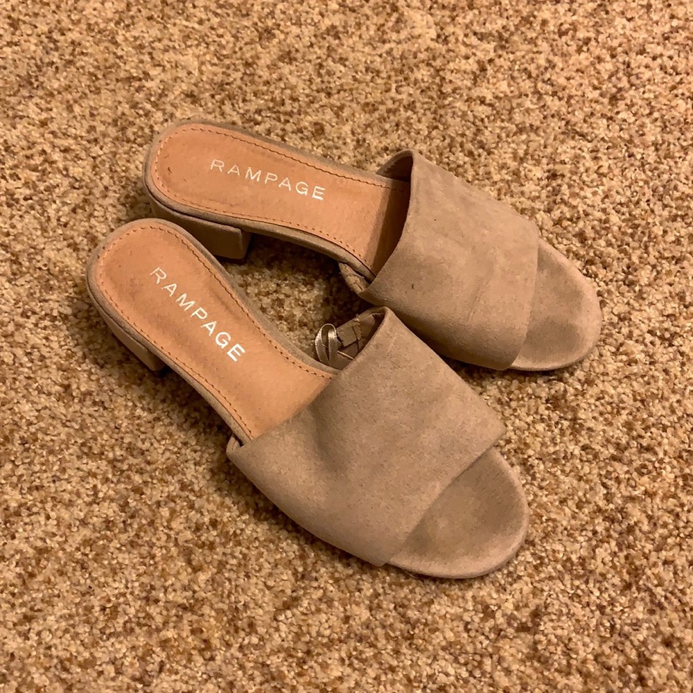 Casual tan slip ons